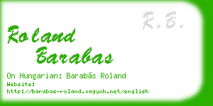 roland barabas business card